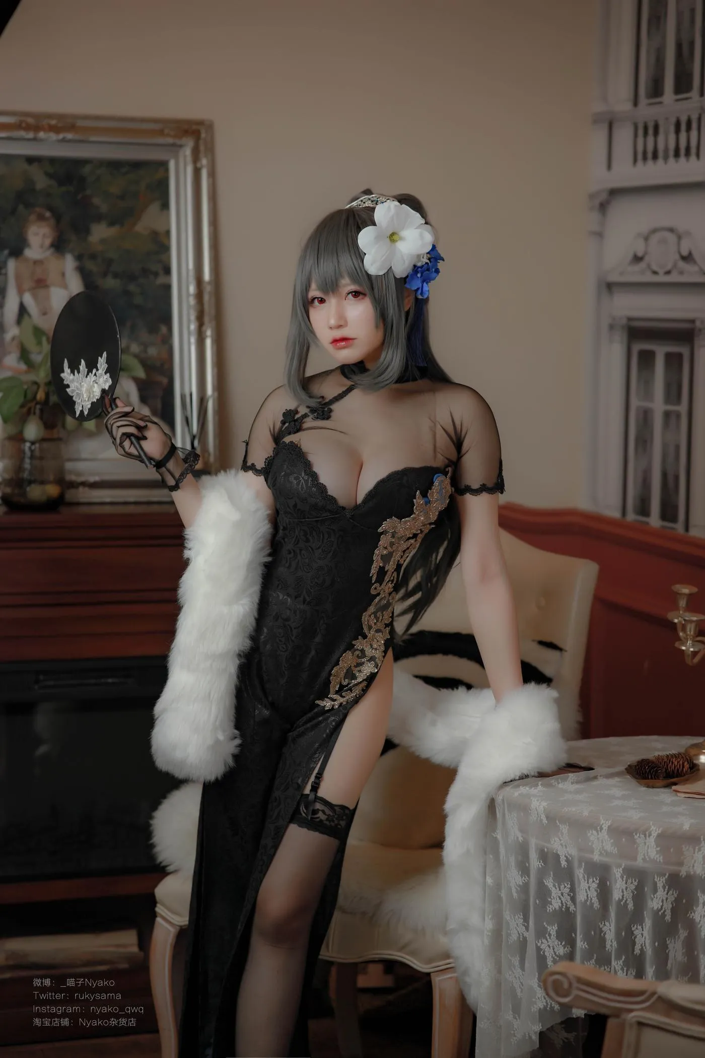 Nyako喵子 – NO.39 路易九世旗袍 [48P]插图6